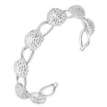 Посеребренный браслет Серебряный браслет S925, свадебный браслет, модный корейский стиль, модный цветочный браслет