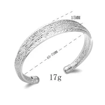 Посеребренный браслет Серебряный браслет S925, свадебный браслет, модные ювелирные изделия в корейском стиле, серебряный открытый браслет с цветочной линией