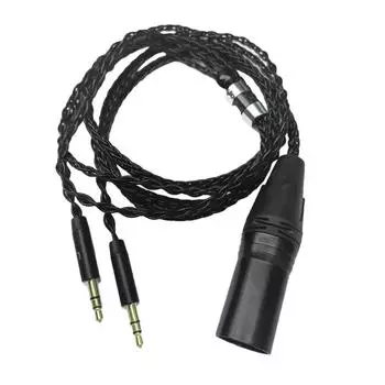 Посеребренный двойной кабель для наушников 3,5 мм на 4 контакта для кабеля наушников n D7100 D7200 улучшает качество музыки