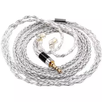 Посеребренный кабель для наушников KZ, кабель для апгрейда, провод для гарнитуры KZ, кабель для наушников KZ, для меломанов Earphones Cable