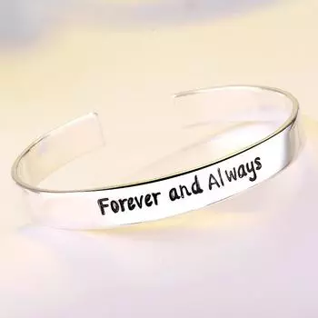 Посеребренный модный браслет с открытой петлей для подарка на день рождения на день матери Adjustable size