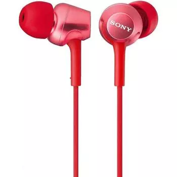 Посетите Sony Наушники Sony MdR Ex250 Canal Type Red MdR Ex250 R Red No Mic