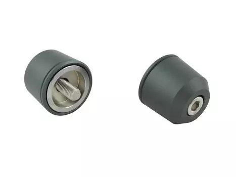 POSH 032579-29 Рукоятка руля Средний вес для Kawasaki M8 Матовый серый Заглушка руля