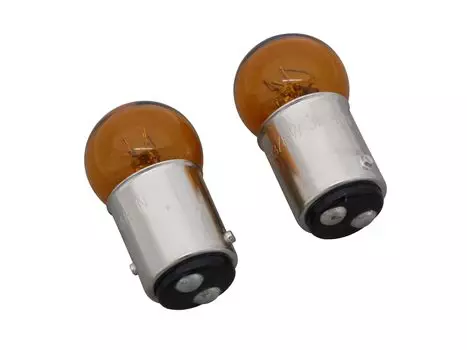 POSH FAITH Комплект ламп указателей поворота для мотоцикла 12 В Двухконтактная лампа типа G18 Оранжевые лампы (Набор из 2 предметов) 23 Вт/8 Вт 090083-10 оранжевый