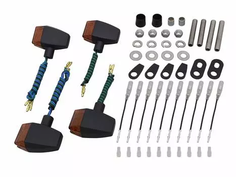 POSH FAITH Мотоциклетные принадлежности Сигнал поворота Классический тонкий острый тип Сигнал поворота Набор для моделей автомобилей Характеристики Двойной шар Черный Линза и