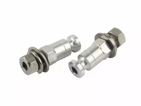 POSH FAITH Мотоциклетный алюминиевый кронштейн указателя поворота с длинными болтами, M10 мм, серебристый, 010102-03