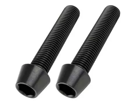 POSH FAITH Motorcycle Accessories Tapered Cap Stainless Pack of M10 x Bolts, Steel, P1.25, Black, 2, 50, 911050-T9