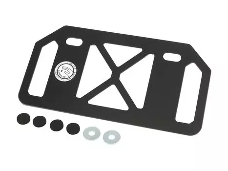 POSH FAITH Motorcycle Aluminum License Plate Back Mountain Hole for 125cc and Under Plate, Shape, Type, (Mountain Shape), Black, 500392-06-10 чёрный