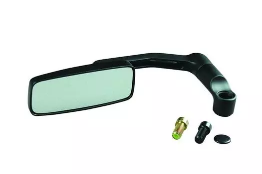 POSH FAITH Motorcycle Flat Low Square M10 Threads Mirror, Type, P-1.25 (Clockwise/Clockwise Included), Black, 002861-06-10 чёрный