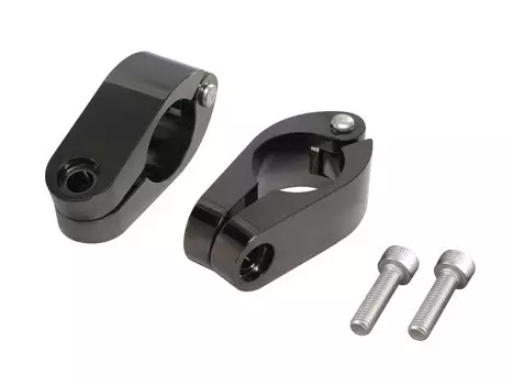 POSH FAITH Motorcycle Supplies быстросъемный зажим для руля, набор из 2 шт., черный хром 22,2 мм 090167-66