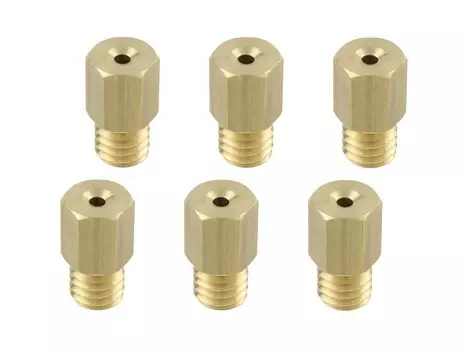 POSH FAITH Набор главных жиклеров для мотоцикла для Mikuni 24 (6 Оверсайз) VM20/26/TV26/Плоский (6x11.5) - 700039-10 золотой