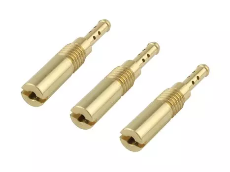 POSH FAITH Набор пилотных жиклеров для мотоцикла из 3 штук Увеличенные пилотные жиклеры для Live Dream ZZ и Street Magic 50 (28x5-C) DIO-ZX (1994-1996), 50, Давайте/2, (-2002), золотой