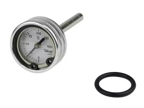 POSH FAITH Neo Classic Oil Temperature for Monkey to Part Number Gauge, Silver, SRX400/600 (up 1989), 111024-03