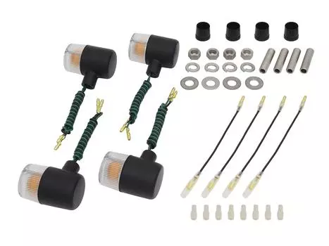 POSH FAITH принадлежности для мотоциклов классический комплект поворотников типа 71 с черными линзами SR400/FI(1985-) SR500(1985-1998) Корпус/Прозрачный 010092-56