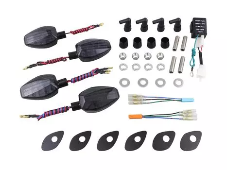 POSH FAITH принадлежности для мотоциклов комплект поворотников легкий светодиодный поворотник модель автомобиля комплект GROM черные линзы (2013-2020) Тело/Дым 059453-06