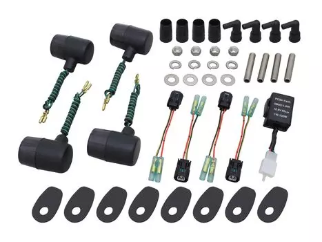 POSH FAITH Мотоциклетные Аксессуары Комплект Поворотников Классический Тип 71 Комплект для Конкретной Модели Z650RS Черное Стекло Z900RS/CAFE (18-25) (22-24)