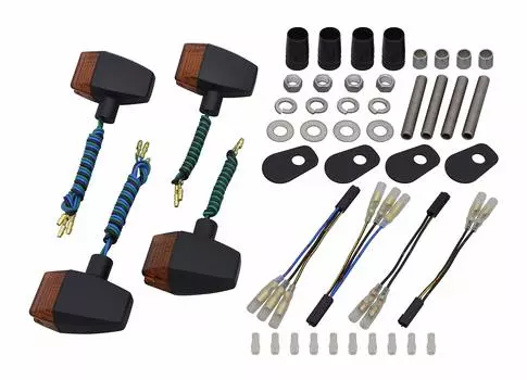 POSH FAITH принадлежности для мотоциклов поворотник классический тонкий острый тип поворотник автомобильный комплект ZRX1200R черные линзы (2004-2008 гг.) Корпус/Оранжевый 071646-56