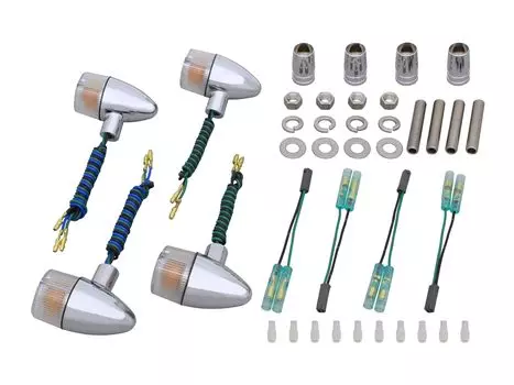 POSH FAITH принадлежности для мотоциклов поворотник классический пулевидный тип автомобиль специфичный набор импульсных линз с покрытием GSX1400/Inazuma 1200/400/GSX400 ( 99~) чистый