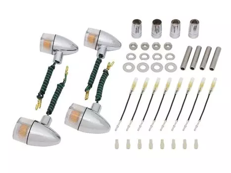 POSH FAITH принадлежности для мотоциклов поворотник классический пулевидный поворотник комплект для моделей автомобилей W650 Estrella позолоченные линзы (-03) (-06) Бариос/ (-06)