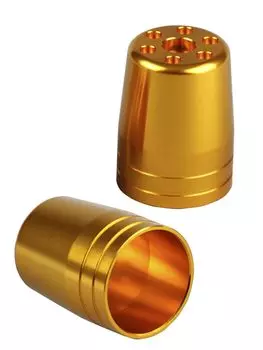 POSH FAITH принадлежности для мотоциклов сверхтяжелый наконечник руля только внешний 2 шт. Тип M6 золотой наконечник руля 031679-04-10 золотой