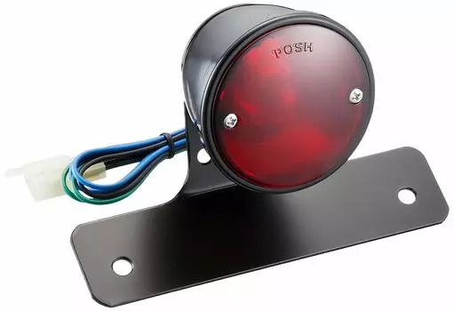 POSH FAITH Vintage Round Tail for Honda 250TR Lamp, Black, (Product Code 074190-06) чёрный