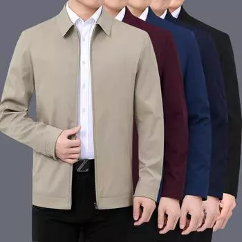 Positive Dad Jacket Spring and Autumn Jacket Men s Middle-aged and Old Men s Dad s Clothing Civil Servant Business Leader s Jacket 170