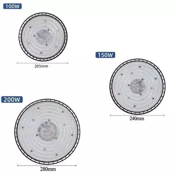 Последние 100/150/200 Вт 220 В High Bay Lights UFO LED Теплый/Белый Свет Складское Гаражное Освещение Супер Яркое Промышленное Освещение Популярно white light 200-265V