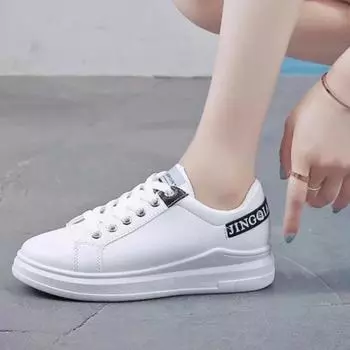 Последние весенние и осенние белые туфли женские туфли на платформе женские модные кроссовки высококачественная повседневная обувь из искусственной кожи женские мокасины 35 чёрный