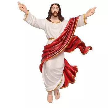Последний Воскресший Иисус Христос (3 x 10 x 12 дюймов) Идол и экспонат для подарков и декора (Красный Белый), Идол