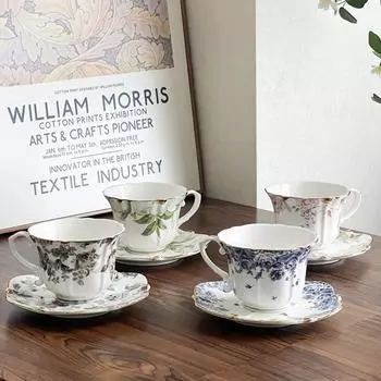 Послеобеденный чай в европейском стиле, кофейные чашки и тарелки 200