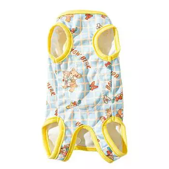 Послеоперационная одежда для питомцев после стерилизации, защита от вылизывания, защита от линьки, защита от выпадения шерсти, дышащая одежда для отлучения котят, XS (recommended weight 1-1.5kg)