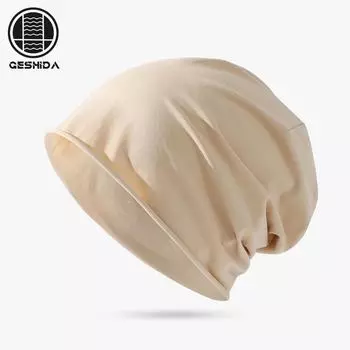 Послеродовая шапочка для сна из чистого хлопка: Легкая домашняя шапочка для защиты от ветра и спутывания волос One Size светло-серый