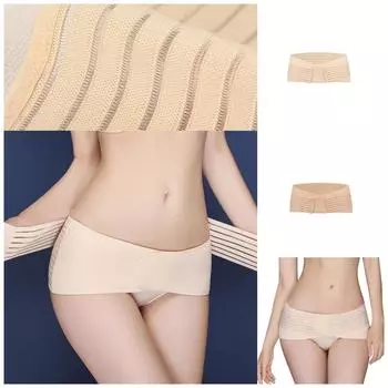 Послеродовой бандаж для беременных женщин, дышащий и эластичный. Послеродовой абдоминальный бандаж, подтяжка бедер и коррекция таза L бежевый