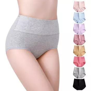 Послеродовые трусики с высокой талией для женщин, хлопковые мягкие удобные трусы с полным покрытием, большие размеры XL