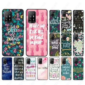 Пословицы Слово Цветы Цитаты Чехол для телефона Для oppo Realme 8Pro 6PRO 6i 7pro 9i 9pro C11 C21Y C21 C25Y C25S C3 Q3S XT Чехлы coque Realme 6
