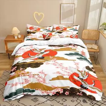 Посмотреть Серия 3D Цифровая печать Комплект постельного белья из трех предметов Простыня Пододеяльник 90 * 200 two-piece set