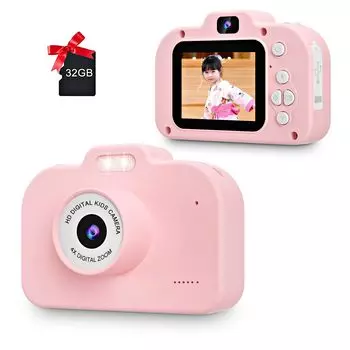 POSO Kids Toy TypeC Recording Selfie Digital inch IPS 32G TF Card 8x Years Christmas Japanese Руководство по эксплуатации в комплекте Камера, Детская камера, розовый