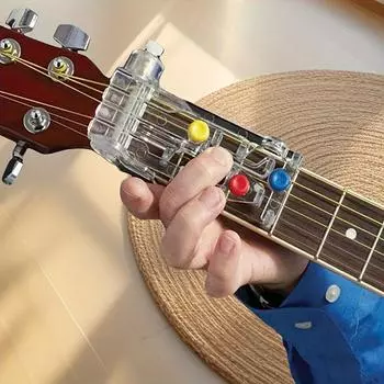 Пособие по обучению игре на гитаре на акриле для начинающих, тренажер для укрепления пальцев, пособие по отработке положения рук для начинающих Guitar playing aid