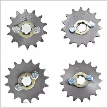 POSSBAY Универсальная звездочка двигателя 17 мм 420 428 14T 15T 16T 17T цепь передняя яма Байк ATV QUAD 14T