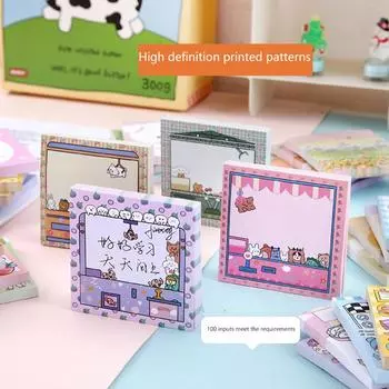 Post-It Notes индивидуальные 80/100 шт цветные наклейки мультфильм милые канцелярские принадлежности студенты высококачественная бумага для заметок записная книжка