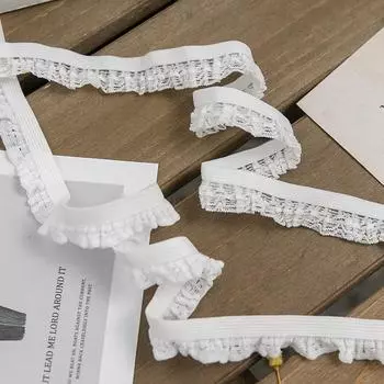 Поставка 1,5 см белого грибка с трикотажной эластичной резинкой, повязка на голову, головной убор, декоративные аксессуары для одежды 1.5 White Fungus Thin