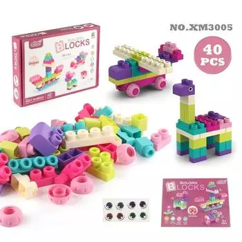 Поставка 40 шт. Крупногабаритный Собери сам Мягкий резиновый строительный блок Грызение Кипяченый Детский Раннее образование Наука и образование Игрушки Details