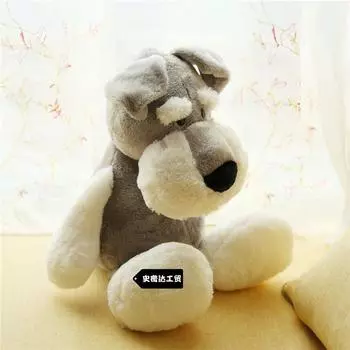 Поставка ПП хлопка, Кукла полицейская собака Шнауцер Плюшевая игрушка Успокаивающая кукла Украшение Подарок 50cm