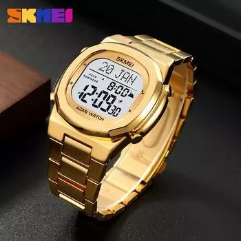 Поставка Time Beauty Многофункциональные электронные часы мужские часы со стальным ремешком Водонепроницаемые спортивные часы