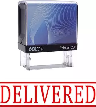 Поставляемый самонаклеивающийся резиновый штамп на заказ Colop Office Stationary P20 Mini Stamper 14 mm x 38 mm чёрный