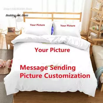 Постельное белье Ferxxoo Feid Комплект Односпальный Полуторный Двуспальный Кинг-сайз Комплект для кровати Взрослый Детский Спальня Комплекты пододеяльников 3D-принт Аниме Простыня AU Single(140x210cm)