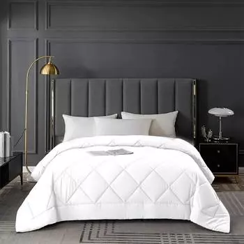 Постельное белье Four Seasons Grinding Quilt Осеннее и зимнее одеяло Rhombus Quilt Core Single Piece Twin173x229cm 1pc серый