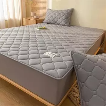 Постельное белье из соевого хлопка, толстый стеганый наматрасник, эластичный наматрасник, защита для матраса, постельное белье, мягкая подушка для кровати без наволочки Only 2pcs Pillowcase