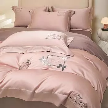 Постельное белье класса А для матерей и младенцев из длинноволокнистого хлопка, 4 предмета, легкая роскошь, чистый хлопок, пододеяльник, простыня, матрас, постельные принадлежности 1.5 bed sheet model quilt2*2.3m 4pc