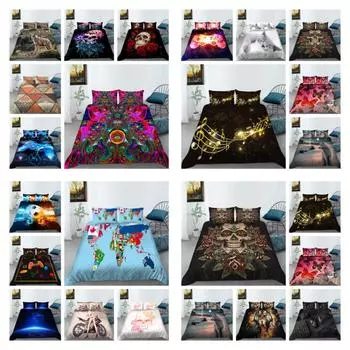 Постельное белье, костюм, хит продаж, 3D принт, покрывало, домашнее постельное белье, модное полиэстеровое одеяло, наборы пододеяльников UK Single 135x200cm